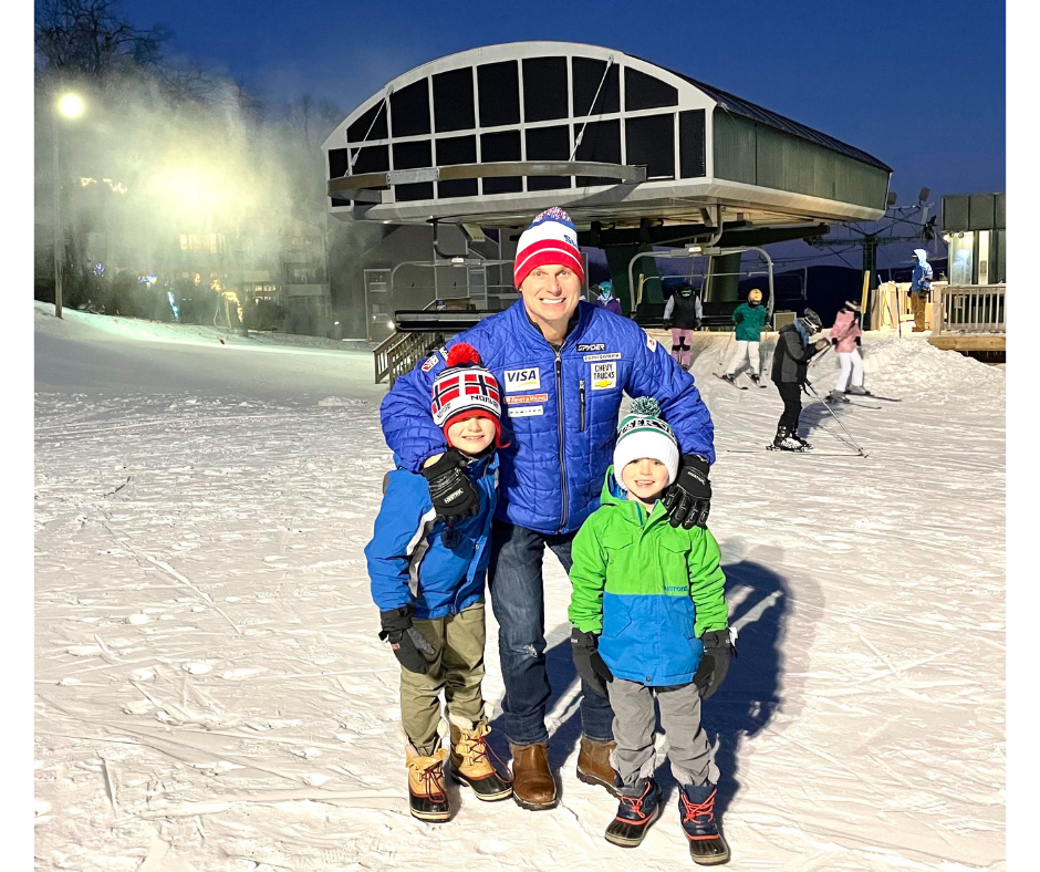 Skiing with the boys